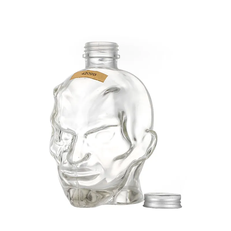 Big Size 785ml(26oz) Skull Face Glass Liquor Skull Glass Jar