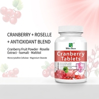 Comprimés de canneberge avec extrait de roselle et mélange d'antioxydants - Complément alimentaire à base de plantes pour le soutien de la bien-être