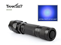 Lampe torche LED UV 365nm en aluminium industriel pour la détection de contrefaçon de devises, inspection fluorescente, étanche IPX8