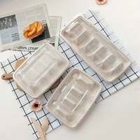 Plateau alimentaire jetable à emporter pour taco biodégradable en bagasse à 5 compartiments