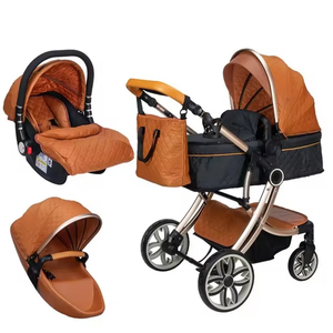 Cochecito De Bebe a forma <span class=keywords><strong>di</strong></span> uovo in alluminio rotazione 360 <span class=keywords><strong>di</strong></span> lusso passeggino 3 in 1 con seggiolino auto - Product Image 3