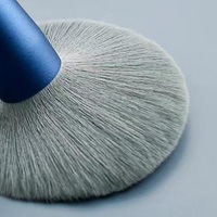 Ensemble de 9 pinceaux de maquillage bleus à poils doux, kit professionnel pour fond de teint et fard à paupières, marque privée