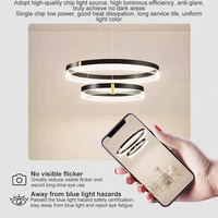 Lustre annulaire moderne pour salle à manger, bar de luxe, petit luminaire LED simple pour chambre et salon, décoration d'intérieur haut de gamme