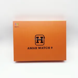 新製品AmaxWatch9スマートウォッチワイヤレス充電音楽再生ダイヤルコール心拍数モニタリングフィットネストラッカーウルトラ8T900i8