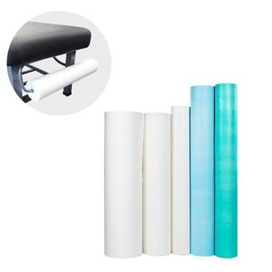 Rouleaux de papier d'examen jetables écologiques imperméables à 2 plis, gaufrés, avec dos en polyéthylène, pour table d'examen, vente en gros d'usine - Product Image 2