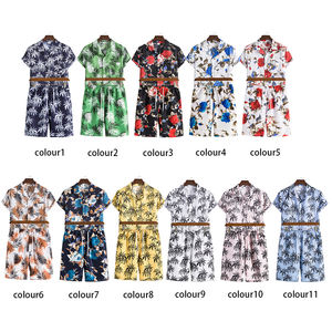 शीर्ष बिकने वाली ग्रीष्मकालीन पुष्प प्रिंट हैवीयन शॉर्ट्स छुट्टियों की शैली पुरुषों के ब्रांड कपड़े 2 टुकड़े सेट - Product Image 5