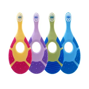 Sans BPA mignon dessin animé infantile brosse à dents doux manuel bébé formation brosse à dents soins des gencives dentition brosse à dents pour enfants enfants