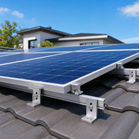 Rail solaire en aluminium pour système de montage sur toit, support de panneau solaire photovoltaïque
