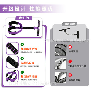 Bande de résistance à pédale pour le fitness, 55 lb, équipement multifonctionnel pour entraînement complet du corps, fabriqué à Shenzhen, Chine - Product Image 1