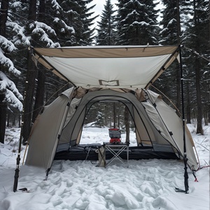 Carpa <span class=keywords><strong>de</strong></span> Invierno para Acampar, Resistente al Frío, Plegable, Portátil, con Protección Solar, Impermeable, Ignífuga, <span class=keywords><strong>de</strong></span> Gran Espacio, para <span class=keywords><strong>2</strong></span> Personas, Familiar - Product Image 2