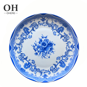 Ohere blu rosa ceramica 12 pollici piastra caricabatterie per matrimonio e ristorante e decorazione murale e per uso domestico - Product Image 2