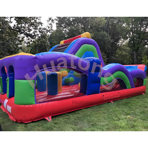 Combo <span class=keywords><strong>de</strong></span> toboggan gonflable en PVC, <span class=keywords><strong>château</strong></span> gonflable coloré, blocs <span class=keywords><strong>de</strong></span> construction, parcours d'obstacles gonflable avec toboggan pour enfants - Product Image 6