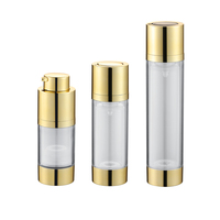 Bouteille de luxe sans air 15ml 30ml 50ml bouteille de pompe sans air tordue 15ml bouteille de pompe sans air