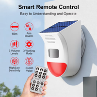 Tuya WiFi Solar-PIR-Bewegungsmelder Lichtalarm 120dB Sprachansage Tonsignal Stroboskop-Sirene Outdoor Wasserdichtes Sicherheitssystem