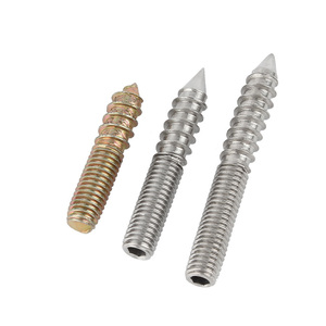 Vente chaude : goujons à double extrémité en acier au carbone zingué M6 M8 M10, pointe autotaraudeuse <span class=keywords><strong>pour</strong></span> l'<span class=keywords><strong>assemblage</strong></span> de meubles, de canapés et <span class=keywords><strong>d</strong></span>'escaliers - Product Image 2