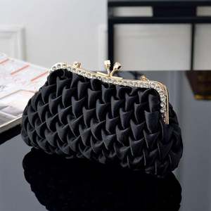 ハート型クラッチラインストーンイブニングバッグ レディース プロム ゴールドクリスタルハンドバッグ - Product Image 4