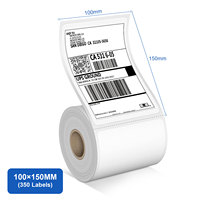 Étiquettes autocollantes A6 pour bordereaux de livraison, papier thermique 4x6, étiquettes d'expédition thermiques directes en stock, 350 feuilles par rouleau