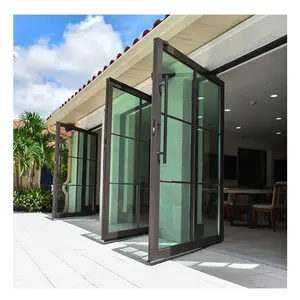 Glass Security Entrance Exterior Wooden Front Aluminum Doors Entry Door Pivots Pivot Hinge Glass Pivot Door Modern