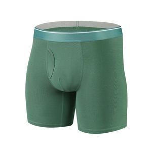 Ropa Interior Elástica Color Morandi, Talla Grande, Calzoncillos Boxer de Fibra de Bambú Transpirables y Ligeros para Hombre, Estilo Americano, con Piernas Largas - Product Image 3