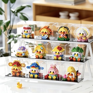 Jeu de construction éducatif Happy Cute Duck, 12 styles de blocs à collectionner, cadeau pour machine à griffes, ornement de bureau - Product Image 2