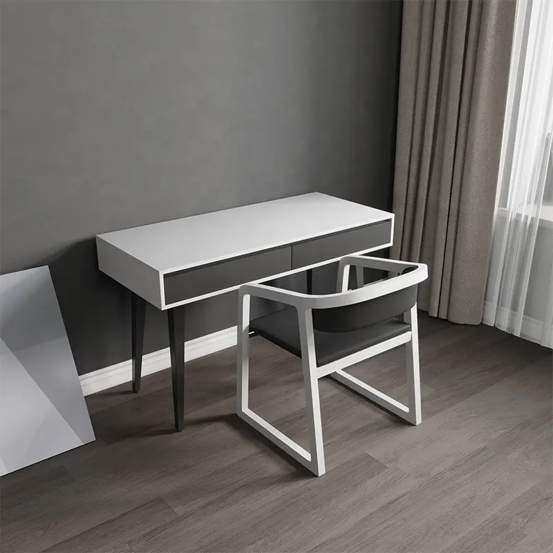 Sedia da tavolo da scrivania in legno bianco moderno di varie dimensioni con materiali ecologici