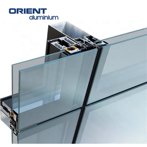 Fournisseur d'or, murs-rideaux en aluminium à double vitrage pour l'extérieur, projet de construction, panneaux de façade, cadre en aluminium, fenêtre murale - Product Image 1