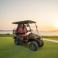 Nouveau prix compétitif, voiturette de golf électrique personnalisée à 4 places pour adultes, homologuée pour la route, avec siège arrière rabattable pour le terrain de golf
