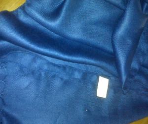 ผ้าพันคอพัชมีนาผู้ชายสีน้ำเงิน ผ้านุ่มพิเศษ ผลิตจากใยวิสโคส ย้อมสีพื้น ขนาด 35x180 ซม. สำหรับฤดูหนาว - Product Image 1