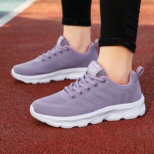 Chaussures de sport respirantes en maille pour femmes, printemps et automne, chaussures de fitness, de marche, décontractées, légères, en tricot, pour étudiantes, chaussures de course - Product Image 4