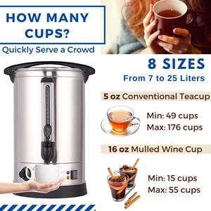 Heavybao เครื่องทำน้ำร้อนไฟฟ้าสแตนเลส,เครื่องทำกาแฟชาที่อุ่นไวน์เครื่องจ่ายเครื่องดื่ม - Product Image 2