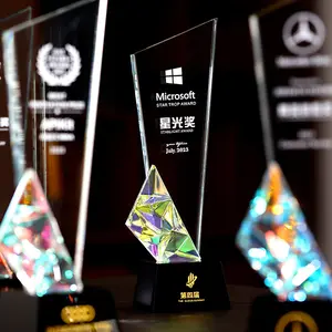 Honor Of Crystal Personalized Engraving Crystal Award Trophy Iceberg Engraved K9 Crystal Blank Trophy