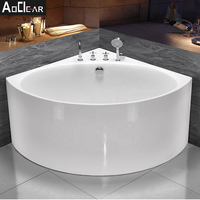 Baignoire simple en acrylique certifiée, baignoires d'angle à encastrer