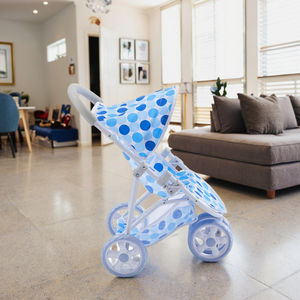 Casa de juegos de <span class=keywords><strong>muñecas</strong></span> <span class=keywords><strong>plegable</strong></span> con cochecito de bebé, <span class=keywords><strong>carrito</strong></span> de empuje, juguete de juego de simulación para niños en edad preescolar - Product Image 2