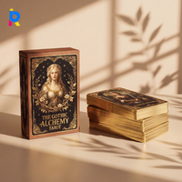 Jeu de cartes en lin écologique personnalisé de qualité supérieure pour la divination par le tarot, estampage à chaud doré, fabricant, vente en gros, usine