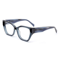 C- F2739 Nouvelle Arrivée Usine Unisexe Mode Logo Personnalisé Oeil de Chat Acétate Lunettes Cadres pour Tous Visage avec Charnière Insérer Temple
