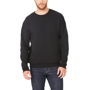 Custom Logo Men's Sweatshirt Anti-Static Micro Fleece Pullover Sweatshirts Soft Cotton Crew neck Tops
