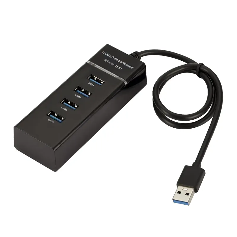 Adaptor Splitter Hub USB 3.0 kecepatan tinggi, adaptor Splitter Hub USB 3.0 transmisi stabil 5 Gbps kecepatan tinggi