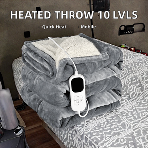 <span class=keywords><strong>Manta</strong></span> eléctrica acolchada portátil con Control de la naturaleza, franela Sherpa, 100% poliéster, 10 niveles de calefacción, 5 horas de apagado automático, calentamiento rápido - Product Image 2