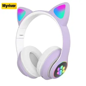 Myriver Headphone Stereo Bass, Headphone Nirkabel untuk Pc Laptop, Headset Mikrofon Stereo Bagus, Headphone Bermain Game Gaminig