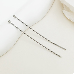 White K Gold <b>Silver</b> Ball Needles Copper Plated Round Head For DIY Jewelry Making Accessories <b>Earring</b> Pendant Bead Needles GJ 02 - Product Image 3