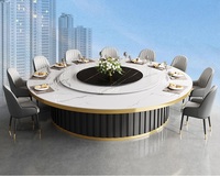 Ensemble de table à manger pliable moderne Wabi-Sabi avec chaises, plateau en pierre frittée, option Lazy Susan, mobilier pour la maison, appartement, hôtel, école