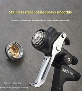 Hoge kwaliteit HVLP spuitpistool W-40 verfspuitpistool 1.3mm spuitmond watergedragen professioneel zwart luchtspuitpistool airbrush voor auto - Product Image 5