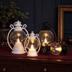 Lampe <span class=keywords><strong>à</strong></span> huile LED rétro portable avec télécommande pour décorations intérieures et festivités de Noël - Product Image 3