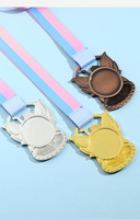 Médaille personnalisée avec logo gravé en 3D, médaille sportive en métal, prix de gros abordable, récompense de championnat, médaille d'or de danse