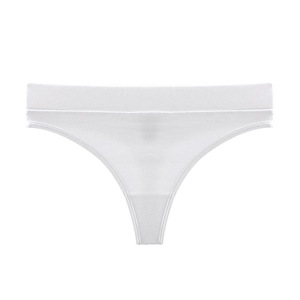 Tanga <span class=keywords><strong>de</strong></span> cintura baja <span class=keywords><strong>de</strong></span> algodón acanalado para mujer al por mayor, bragas <span class=keywords><strong>de</strong></span> patrón sólido transpirables para el día a día, bragas cómodas <span class=keywords><strong>de</strong></span> tiro fino - Product Image 6