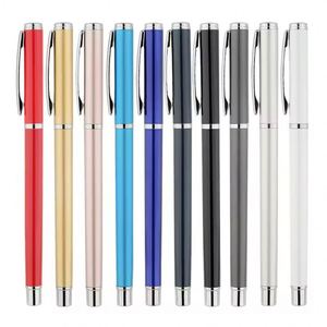 Luxury Professional Elegant Promo Black <b>Roller</b> Metal Ballpoint Pens Logo Slogan Branded Aluminum Alloy Pen - Product Image 4