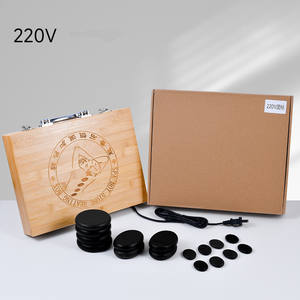 <span class=keywords><strong>Massage</strong></span>-Heißsteine-Set Natürliche Lava-Basalt-Heißsteine Kalte Steine für Spa, Massagetherapie - Product Image 6