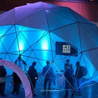 Tentes dôme géodésiques de glamping pour l'extérieur avec salle de bain pour solutions hôtelières Domos Tienda De Lujo