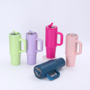 OEM/ODM 40oz en acier inoxydable, impression personnalisée, bière bleue, rose, blanche, argentée avec couvercles et pailles - Product Image 1