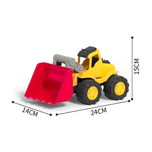 EPT Mainan Truk Buldoser Anak-anak, Truk Konstruksi Pantai Mobil, Mainan Truk Bulldozer Roda Besar Plastik